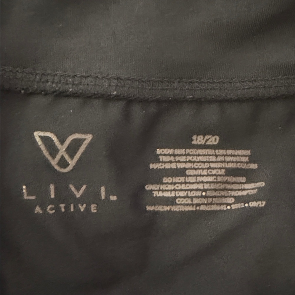 LIVI Lane Bryant Active Black and Blue Patterned High Waist Leggings Size 18/20 - Picture 8 of 8